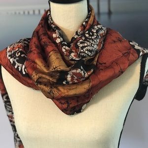 100% Pure Silk Delicate Indian Scarf Beautiful